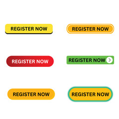 Various Register Now Buttons for Website or Application Interface Design