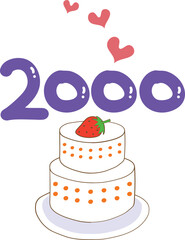 숫자2000 케잌