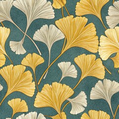 Seamless Floral Pattern Design Botanical Illustration Nature Creative Studio Close-Up View Artistry