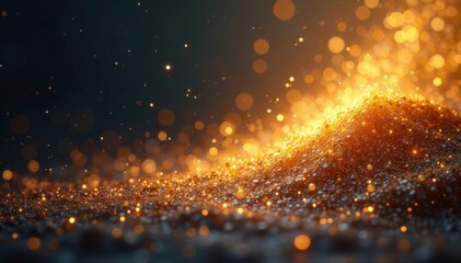 Fototapeta premium Glittery golden swirls dance across a textured surface , ornate, luxury, gold