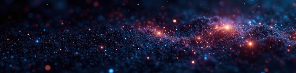 Glittering stars against a black canvas of space, starry night, astronomical