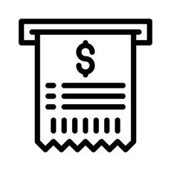 receipts line icon