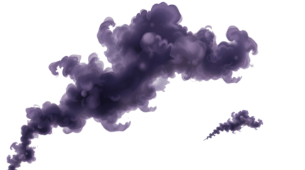 smoke or steam clouds over black background, smoke no background captured in high-resolution detail