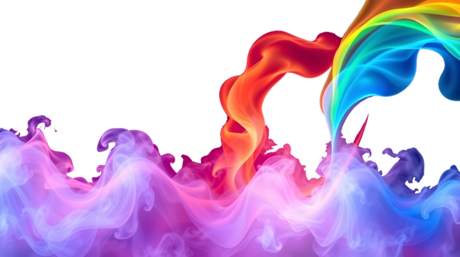 color full smoke with no back ground 