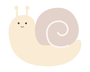 かわいいカタツムリのベクターイラスト