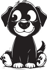 funny dog Vector illustration isolated on white background.