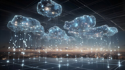 Multiple cloud systems connected digitally