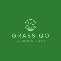 Grass Silhouette Logo – A simple grass silhouette symbolizing nature and freshness.