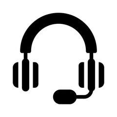 headset glyph icon