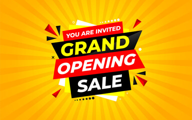 Grand opening sale banner. Grand opening sale banner template for social media, website, business, marketing, and advertising. Grand opening abstract vector design Illustration.