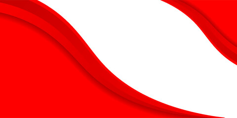 wave background. A sleek red and white vector background featuring smooth curved lines and gradient curves, forming a dynamic and professional abstract design.