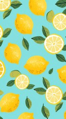 Slice of lemons backgrounds pattern fruit.