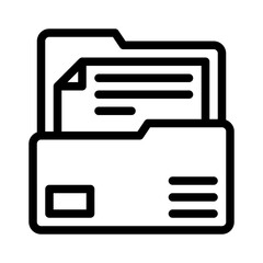 file folder line icon