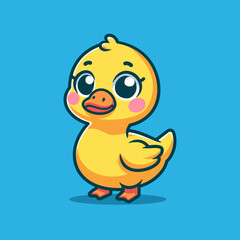 Cute Duck Cartoon Vector Art, Illustration and Graphic