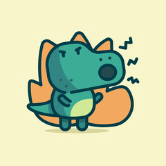 Cute Dinosaur Cartoon Vector Art, Illustration and Graphic