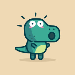 Cute Dinosaur Cartoon Vector Art, Illustration and Graphic