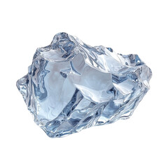 Obraz premium Shimmering crystal fragment against a stark white background