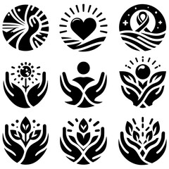 Humanity inspires vector design for justice and love