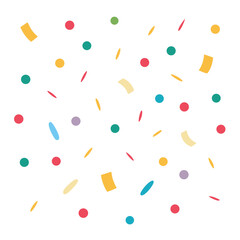 Colorful confetti seamless pattern vector design element