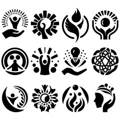 Abstract art set of awareness illustration design series