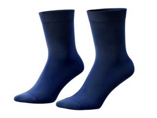 Navy Blue Casual Socks with Stylish Design Front and Back View, Sock Mockup, Sock isolated, Sock transparent background, 3D Sock Png, Sock Png