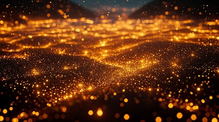 Naklejka premium Golden Glitter: Sparkling Abstract Background