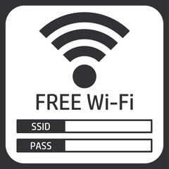 イラスト素材掲示板：フリーWI-Fi,ネットワーク,インターネット,コンピューター,携帯電話