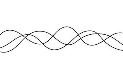Wavy black lines in abstract topographic contour formation © CreativeOstad
