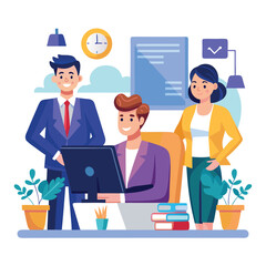 professional-business-people--programmer working vector image on a white background 