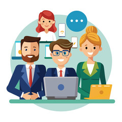 professional-business-people--programmer working vector image on a white background 