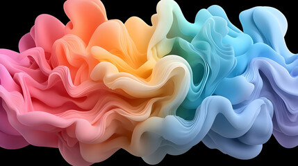 Multicolored Rainbow Wave Abstract Background