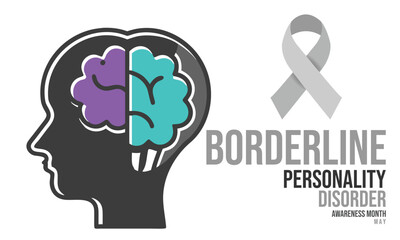 Borderline personality disorder awareness month. background, banner, card, poster, template. Vector illustration.