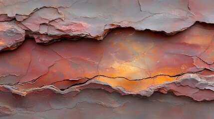 Fototapeta premium Abstract landscape art natural environment textured surface earthy colors close-up view