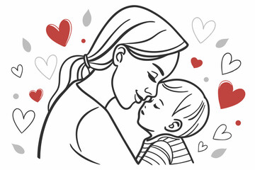 happy mother's day vector illustration