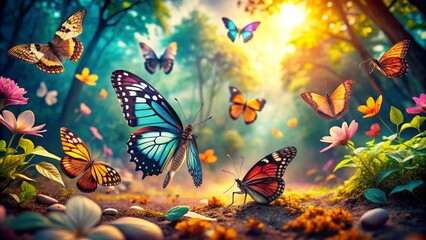 Butterfly Garden Fantasy