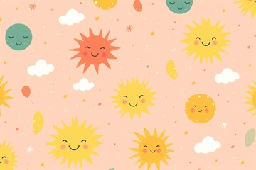 Sun pattern backgrounds creativity.