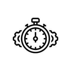 Black line icon for productivity