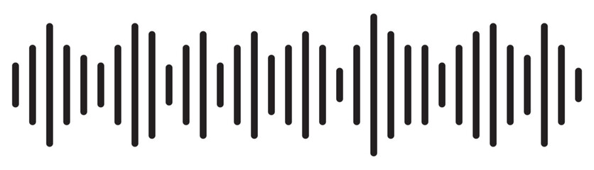 Black Simple Music Rhythm Sound Wave