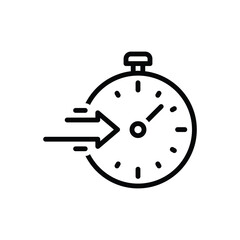 Obraz premium Black line icon for fast