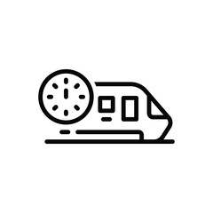 Black line icon for express