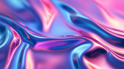 Obraz premium flowing abstract surface with holographic colors