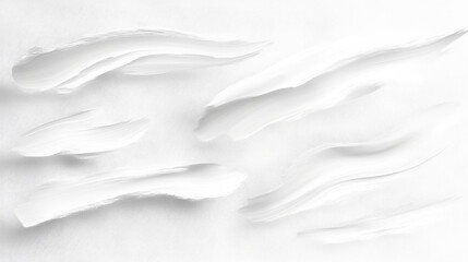 Obraz premium White paint brush strokes create abstract background