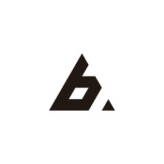 Letter b triangle geometric symbol simple logo vector