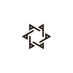 Letter q rounded, hexagon geometric symbol simple logo vector