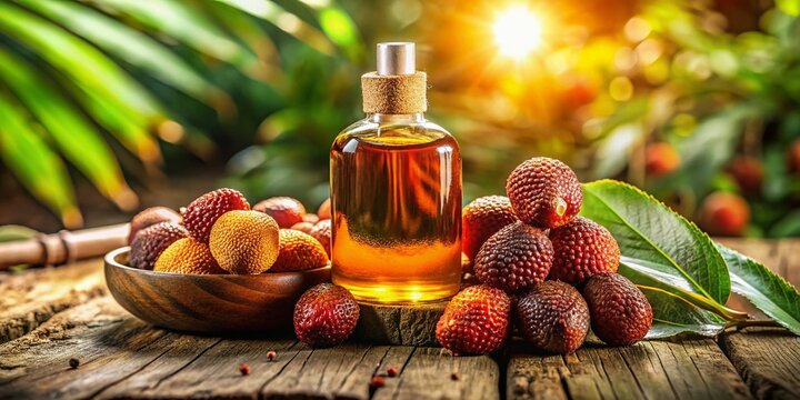 Amazon Rainforest Buriti Oil: Glowing Skin & Lush Fruits - Vintage Photo