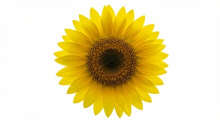 Fototapeta premium Beautiful yellow sunflower isolated under the blue sky in hot summer, Flower or flora background, Slow motion footage