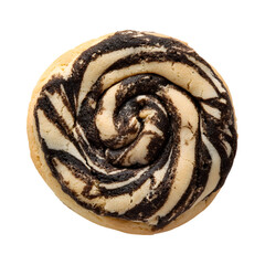 Mocha Swirl Cookies Isolated on Transparent Background