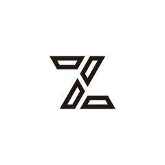 Letter Z technology, modern geometric symbol simple logo vector