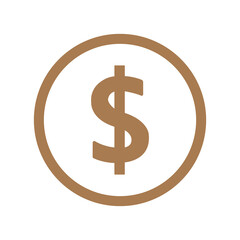dollar button icon