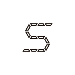 Letter S technology, modern geometric symbol simple logo vector